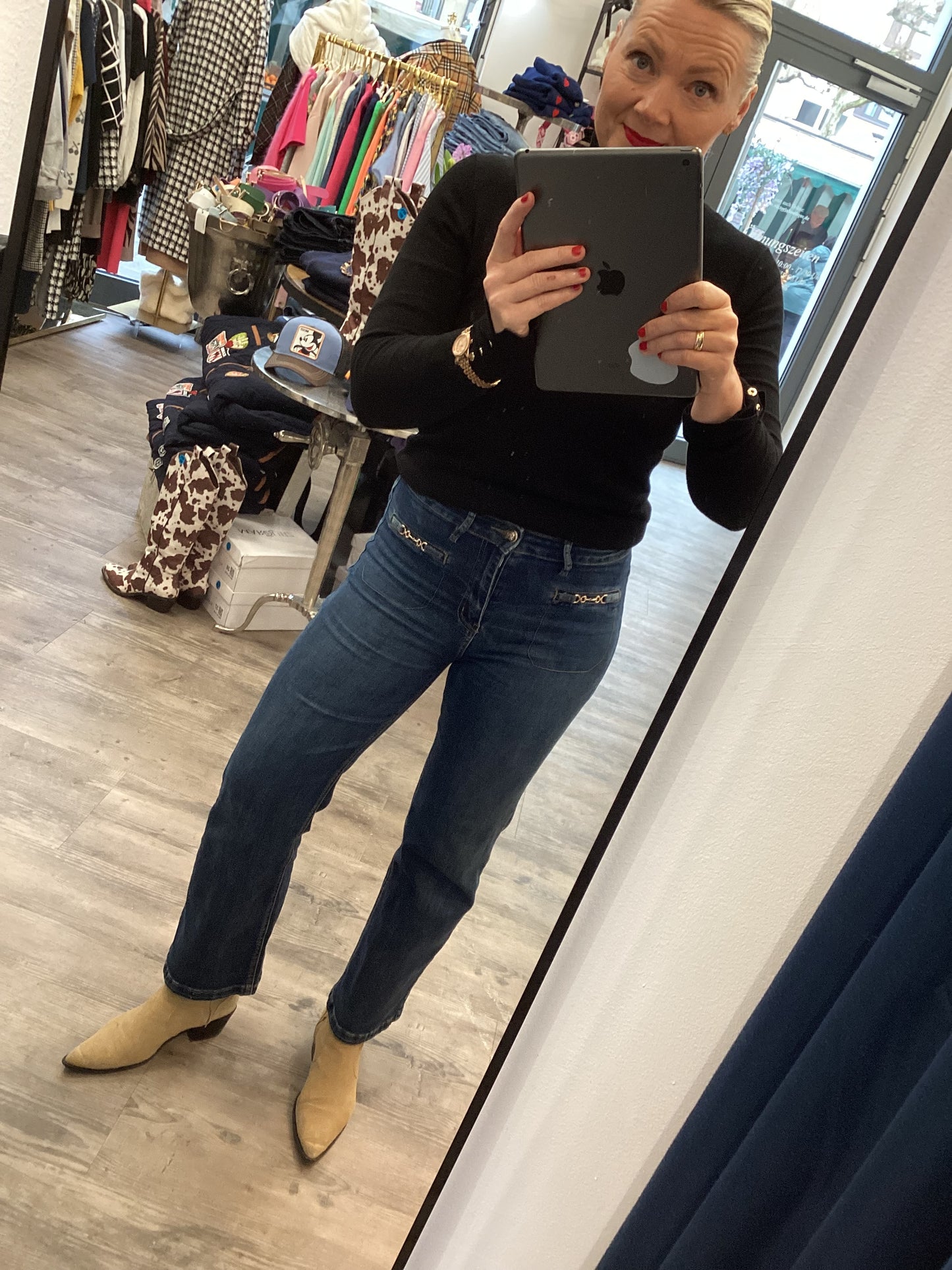 Damen Jeans 👖 Modern elastisch blau