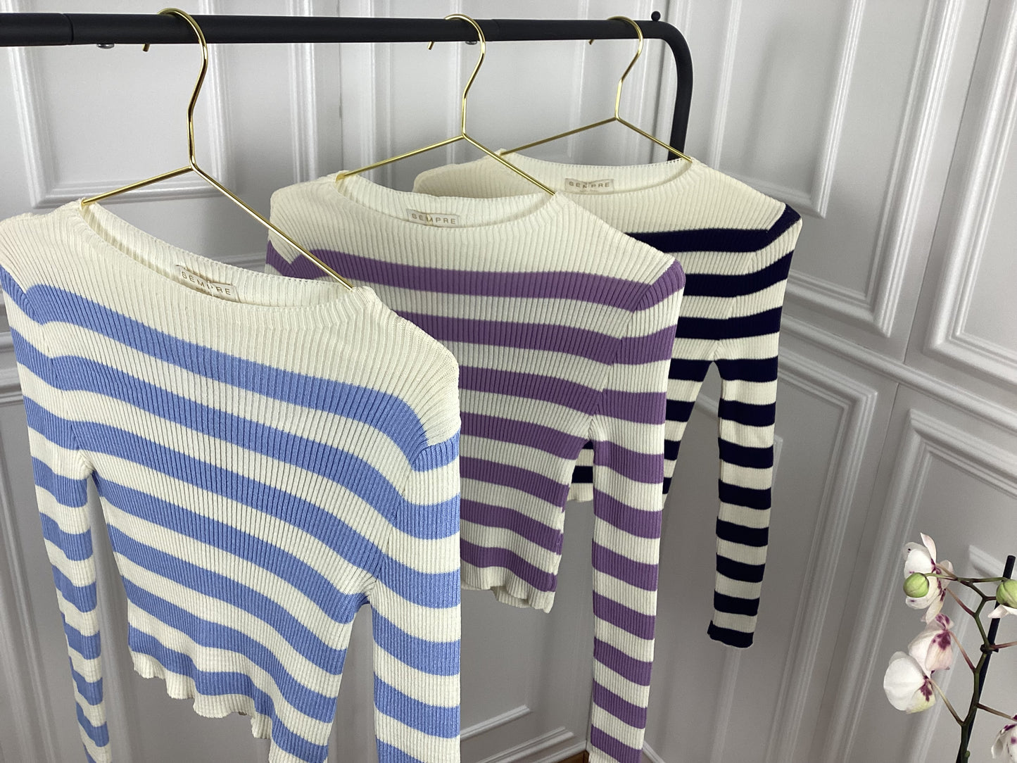 Pullover gestreift lila Sky Navy OneSize