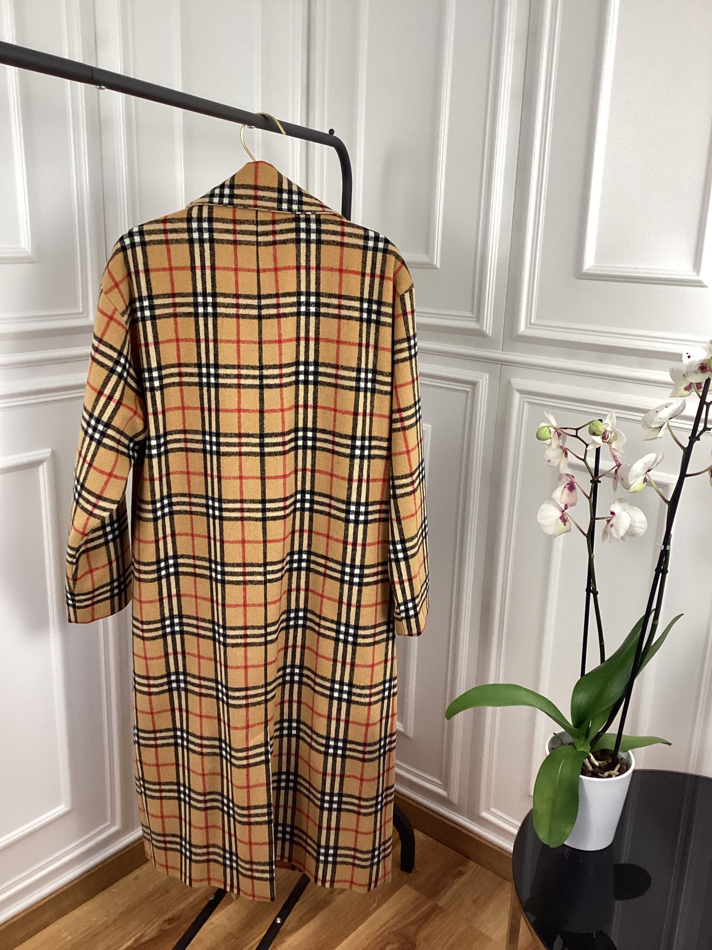Mantel Kariert sehr weich Trend beige black Nova Wow