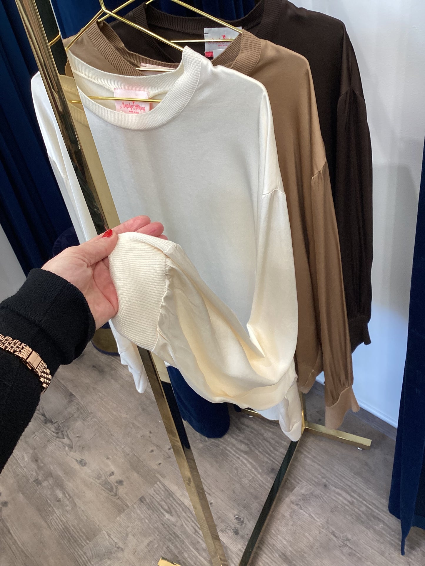 Kaffee ☕️Cappuccino 🍫 Vanille 🍦 Bluse mit Seide