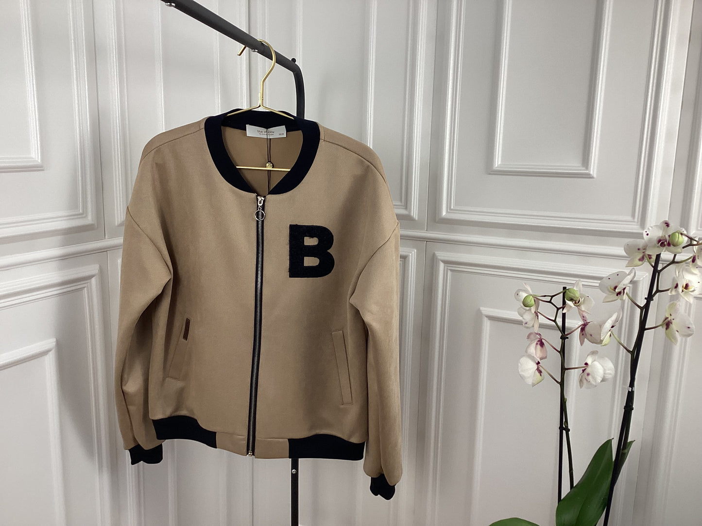 Mega Bomberjacke normale Passform B beige Frühling