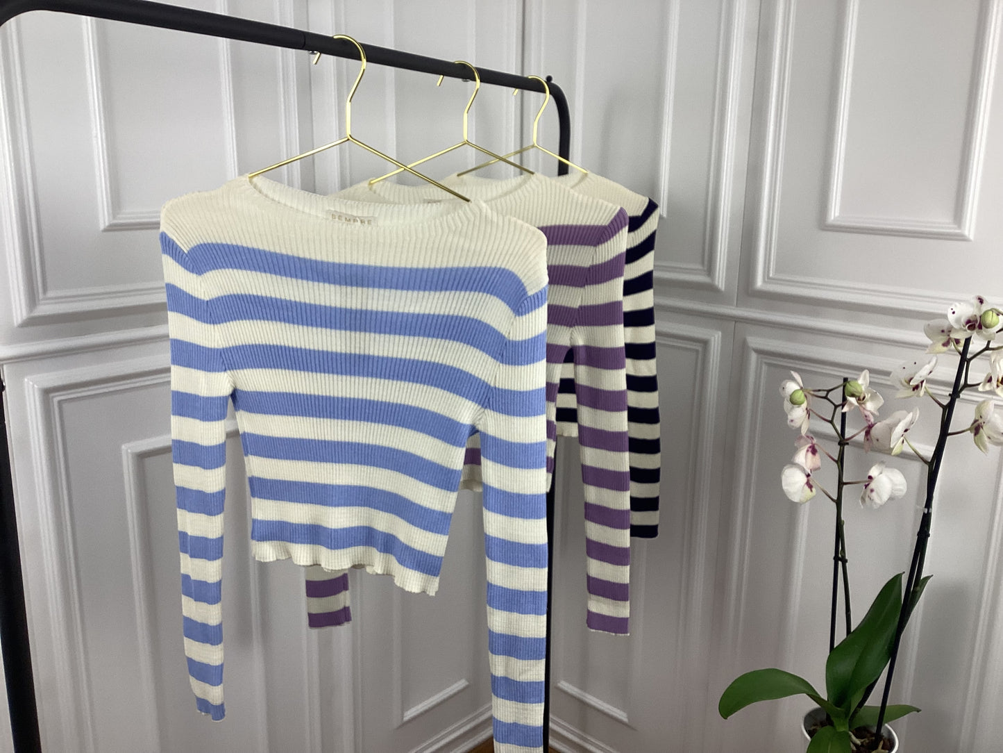 Pullover gestreift lila Sky Navy OneSize