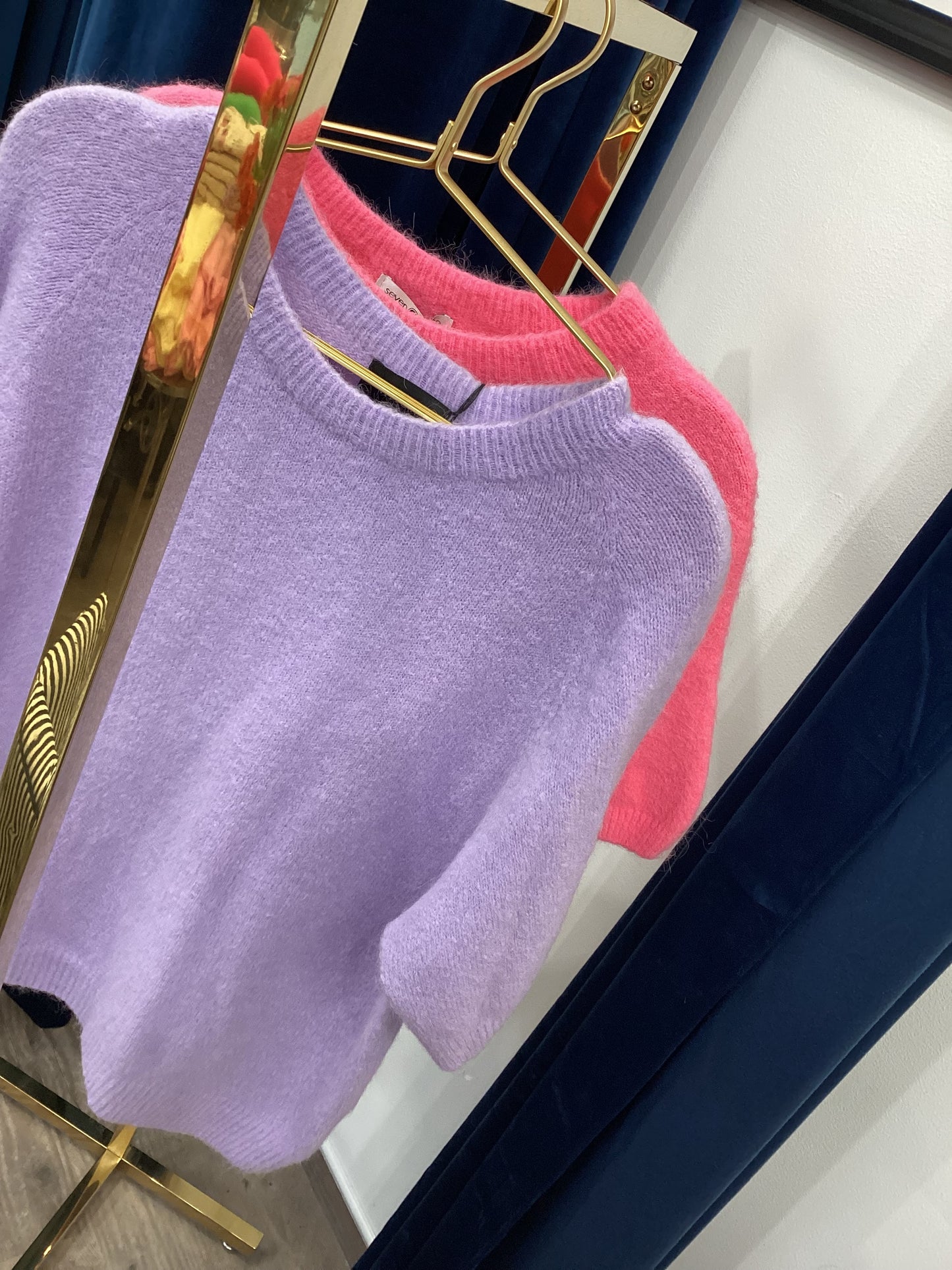 Damen Pullover 🎀💜 Kurzarm One Size