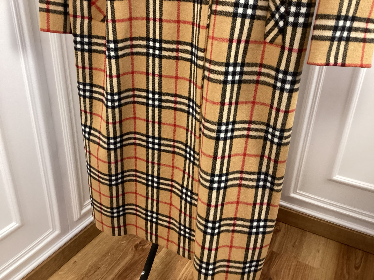 Mantel Kariert sehr weich Trend beige black Nova Wow
