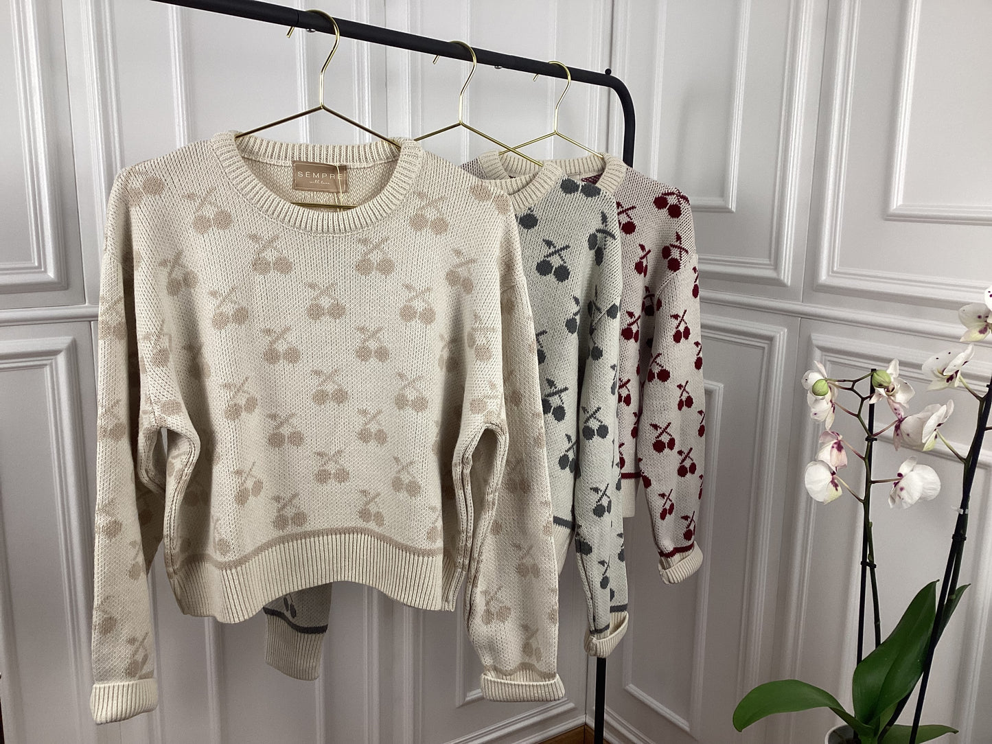 Damen Pullover Cherry Love One Size