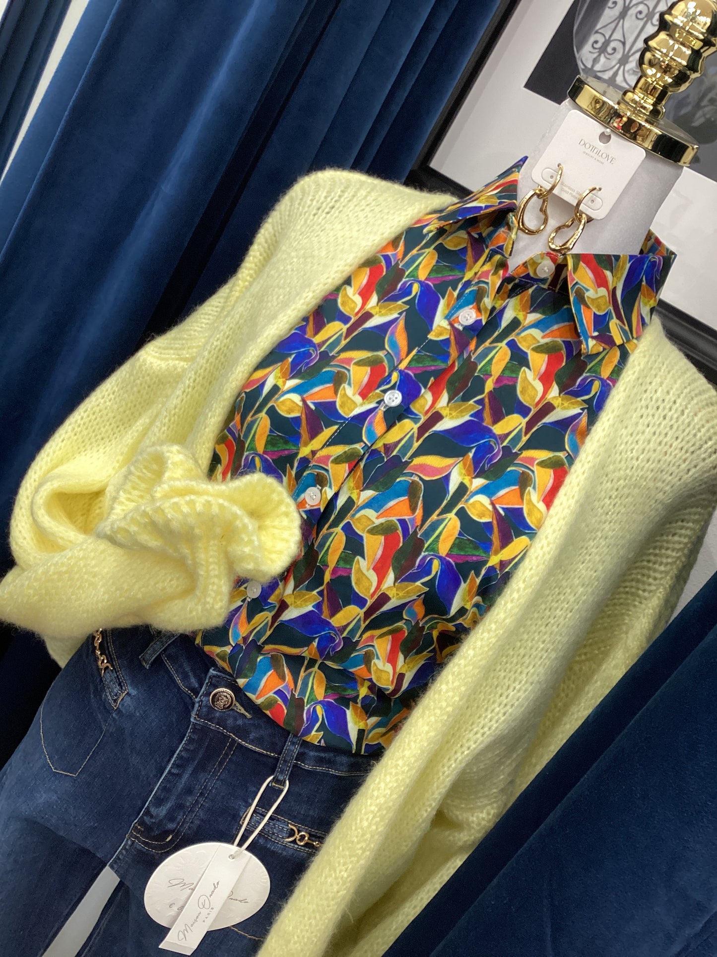 Bluse 💙❤️🧡 Hemd Damen farbenfroh einzigartig