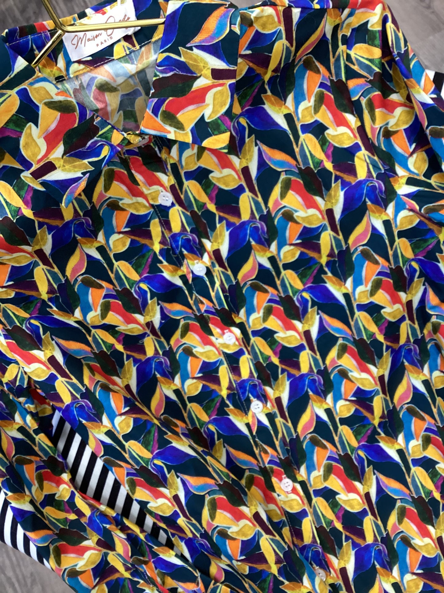 Bluse 💙❤️🧡 Hemd Damen farbenfroh einzigartig