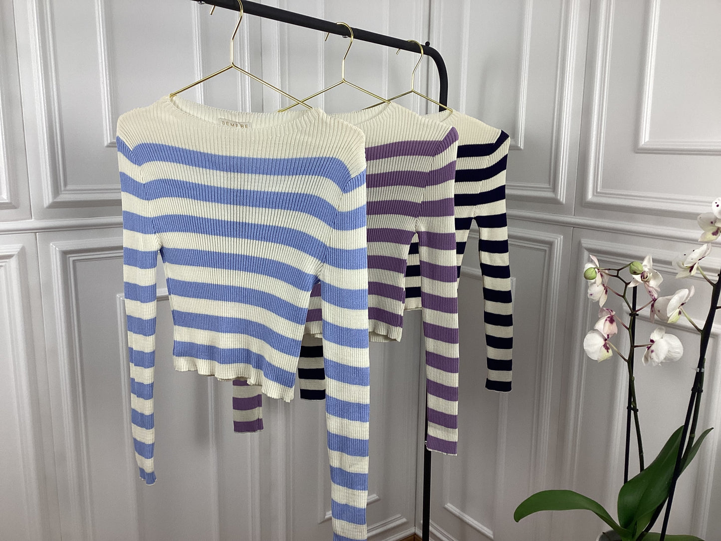 Pullover gestreift lila Sky Navy OneSize