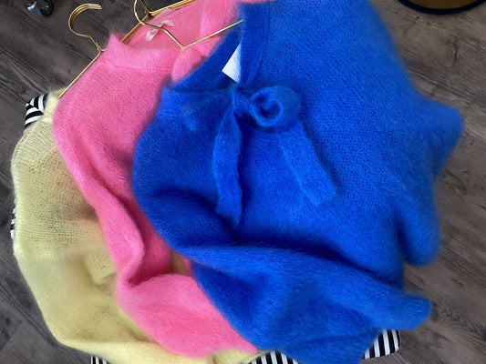 Damen Pullover mit schleife 🎀🍋💦 One Size