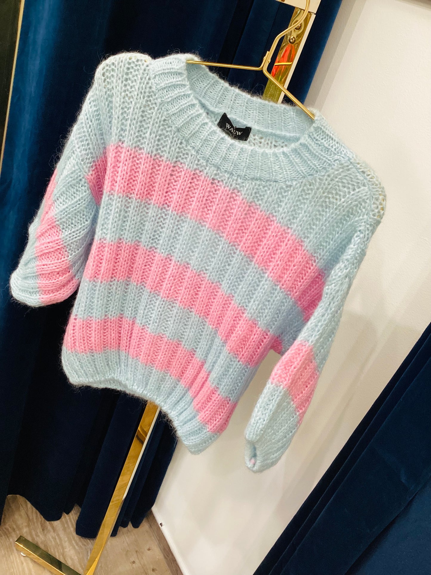 Kurzarm Pullover 🩵🎀🩵🎀 gestreift One Size