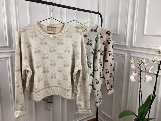 Damen Pullover Cherry Love One Size