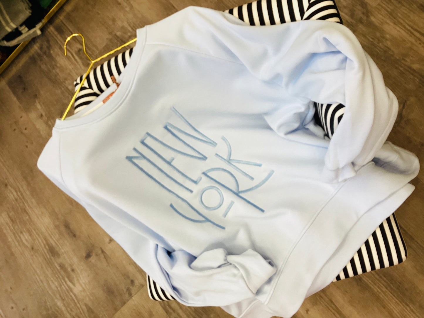 Damen Sweatshirt New York 🎀🩵 One Size