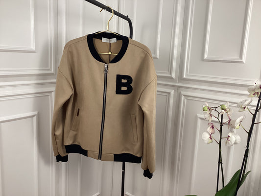 Mega Bomberjacke normale Passform B beige Frühling