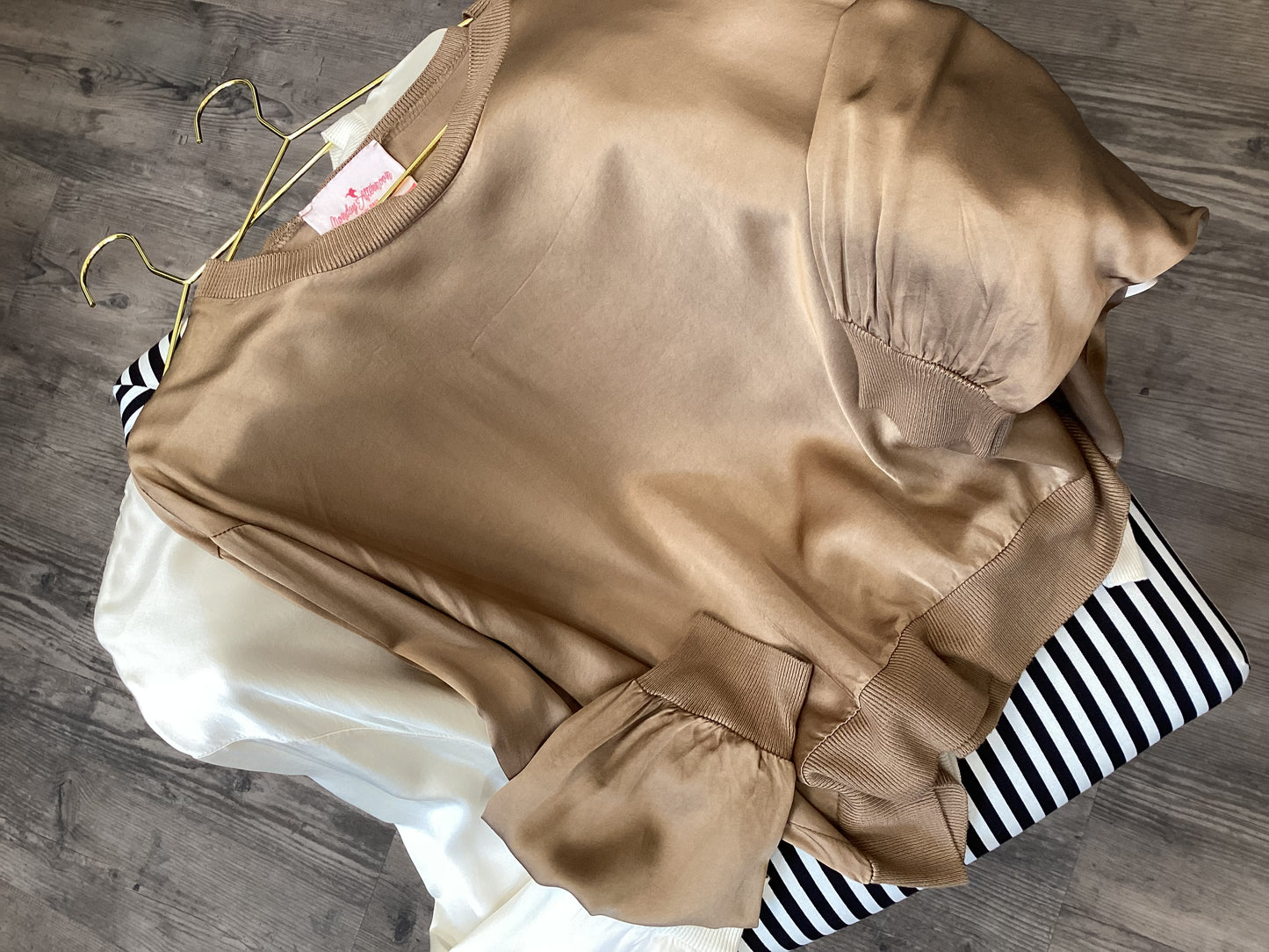 Kaffee ☕️Cappuccino 🍫 Vanille 🍦 Bluse mit Seide