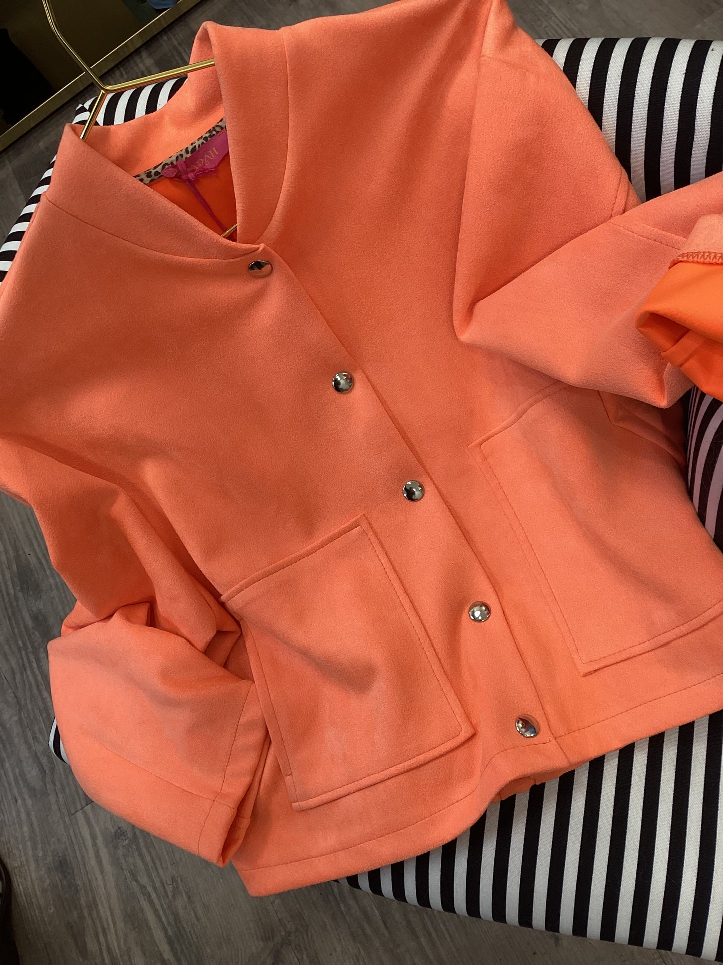 Jacke 🍑🍊Damen One Size Velour Look