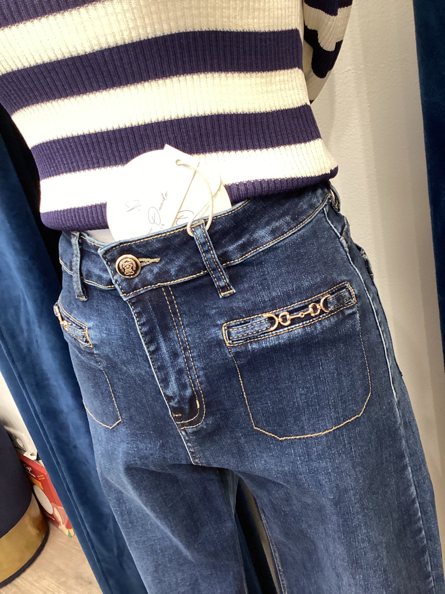 Damen Jeans 👖 Modern elastisch blau