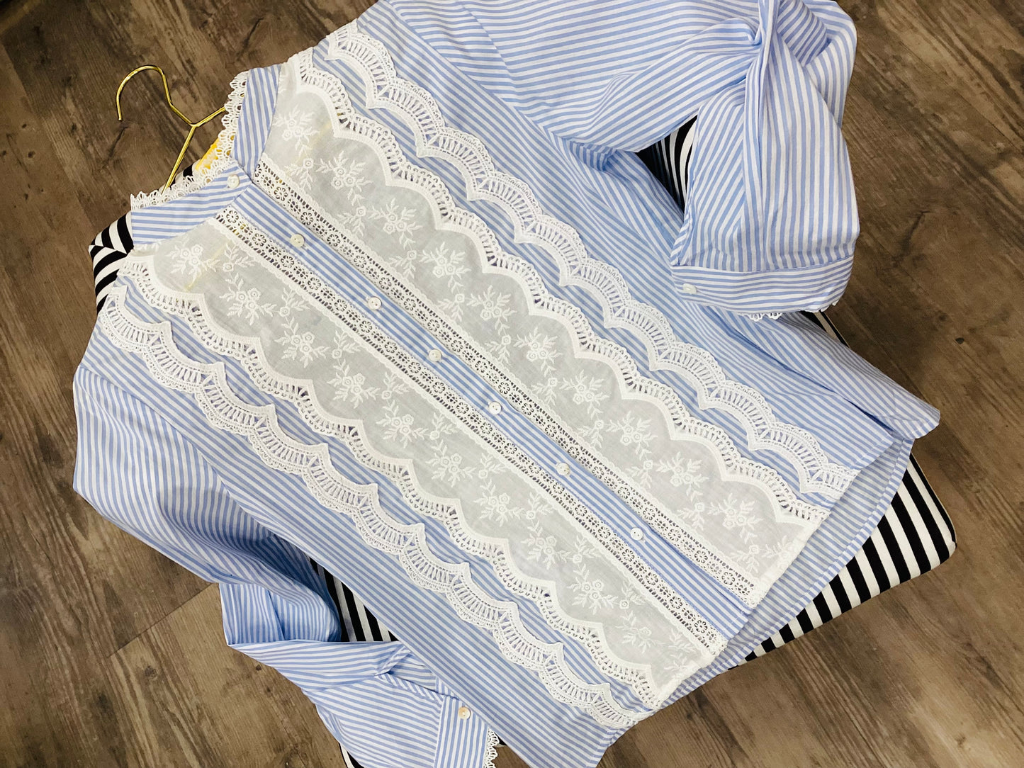 Bluse 🩵☁️ Romantisch Boho Sky Blue