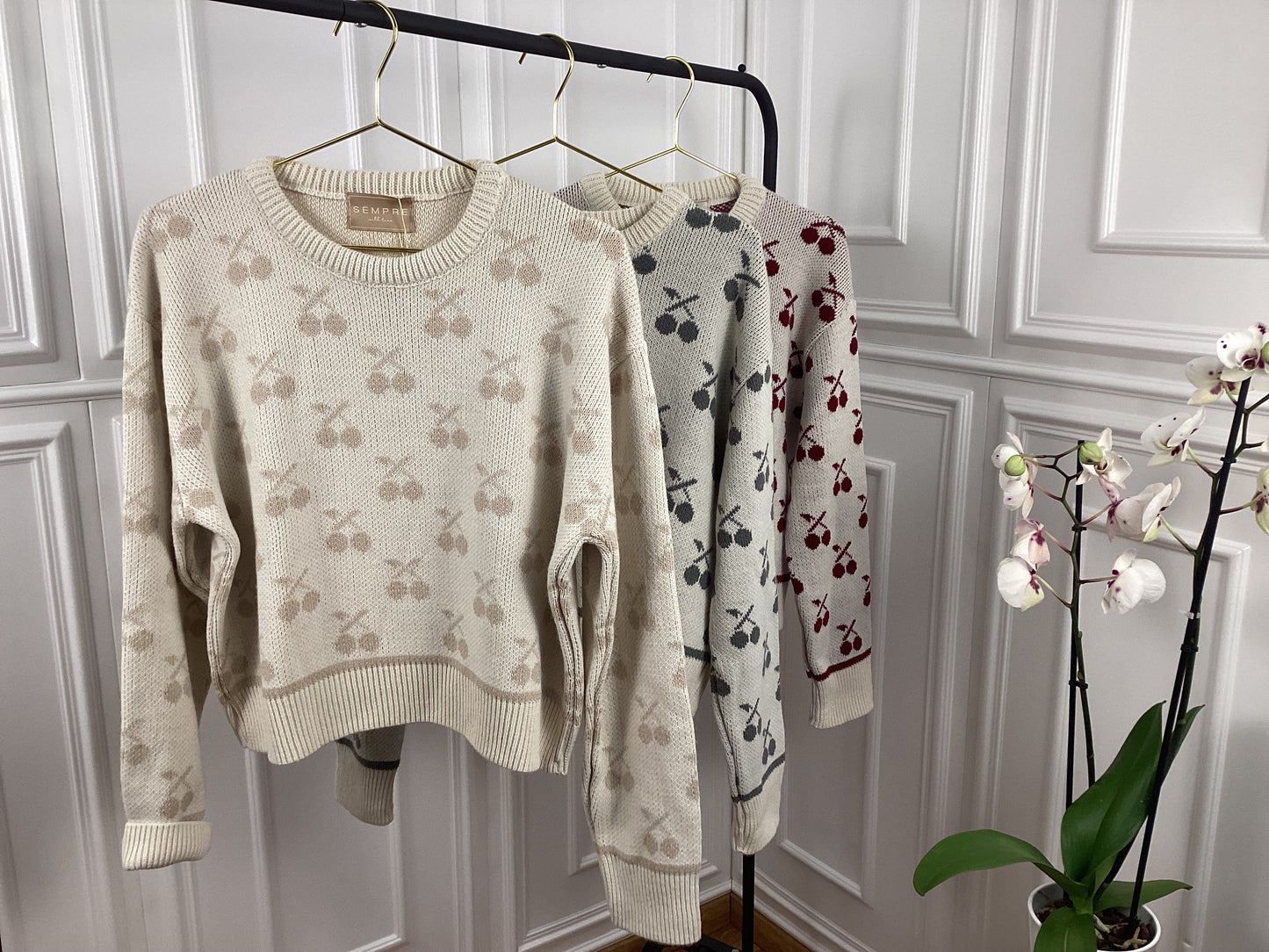 Damen Pullover Cherry Love One Size