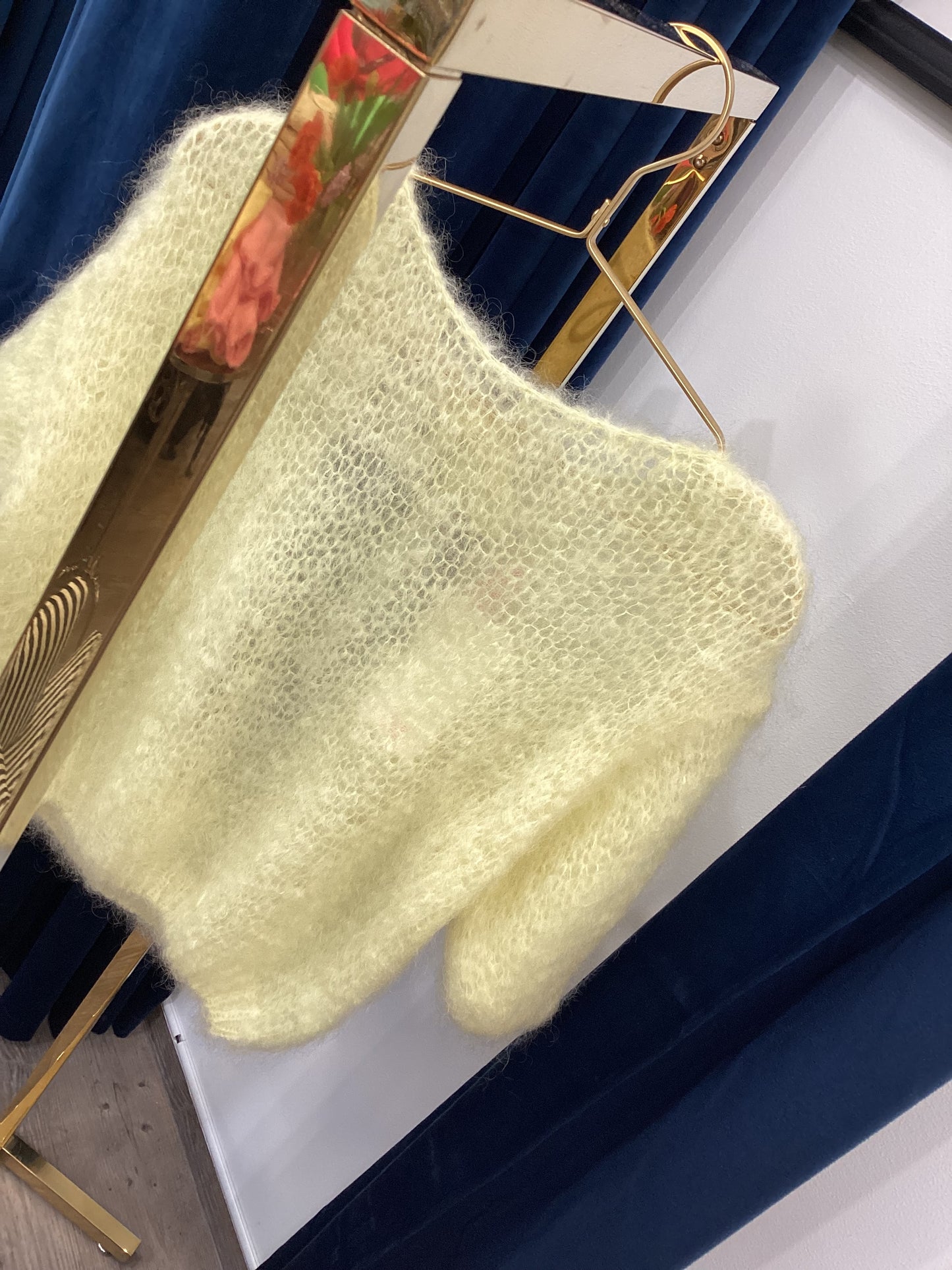 Damen Pullover ☀️🎀 Kurzarm Mohair Gr. XS/M