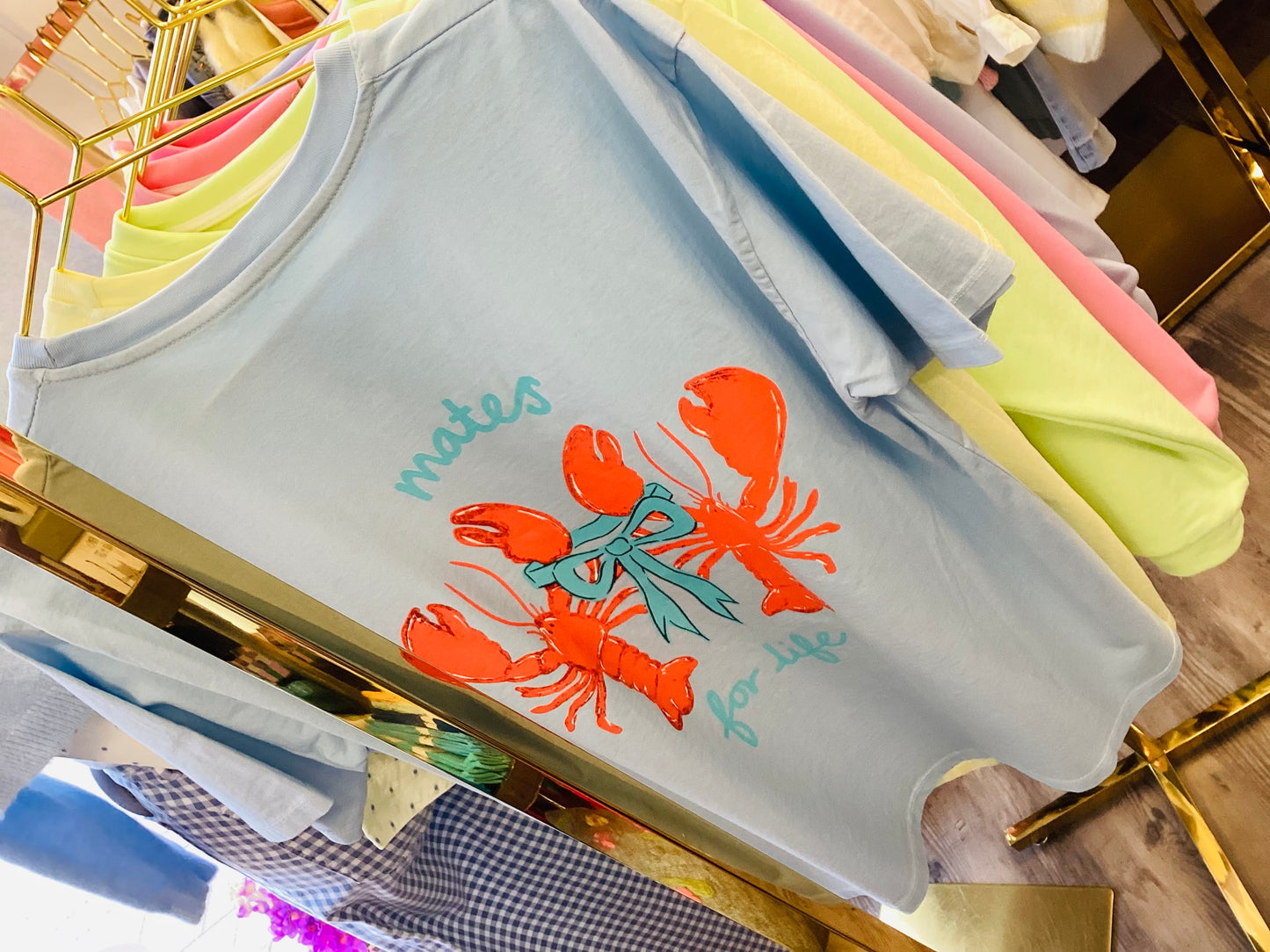 Lobster 🦀 Krebs in Love Damen T-Shirt One Size