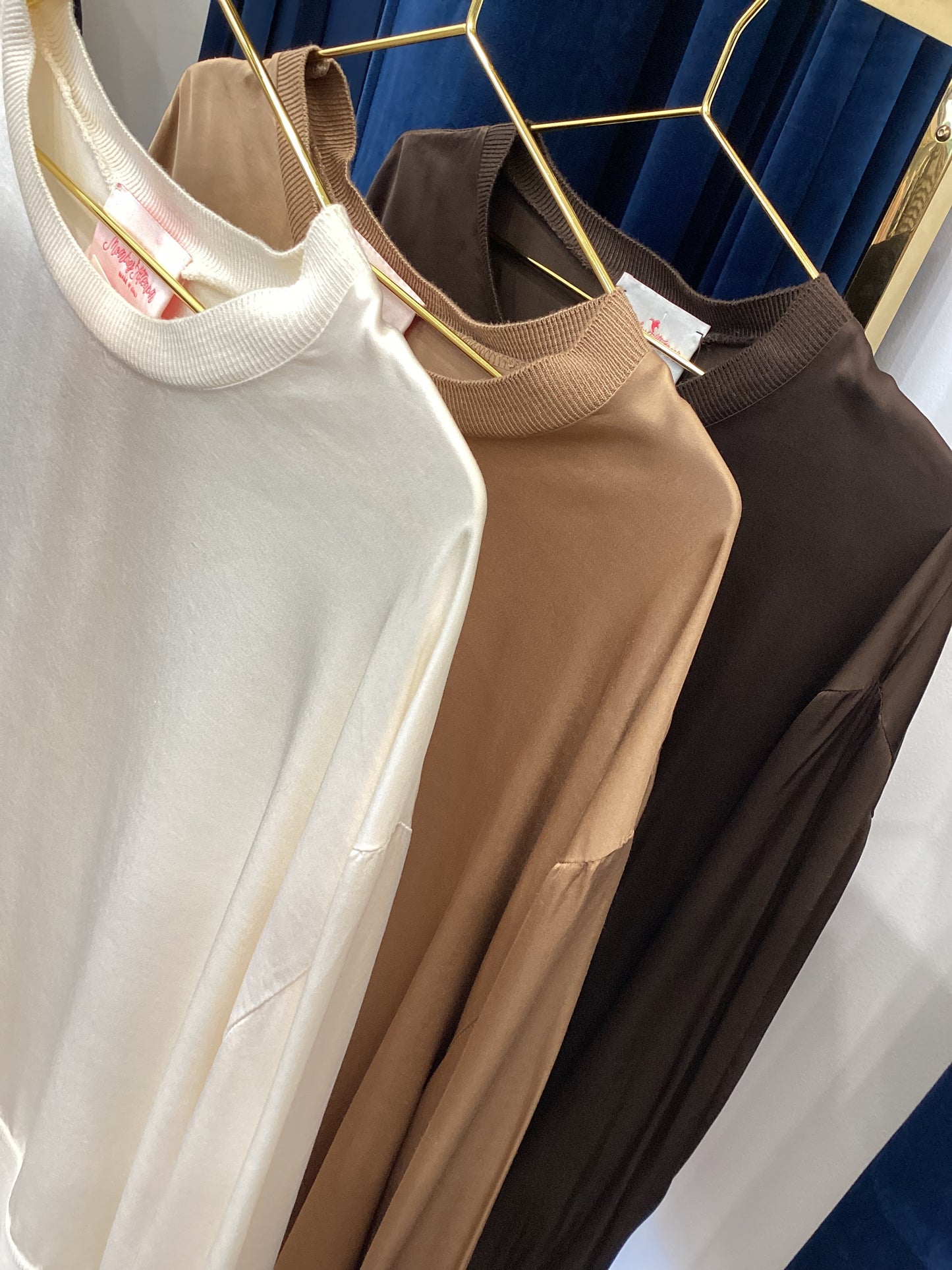 Kaffee ☕️Cappuccino 🍫 Vanille 🍦 Bluse mit Seide