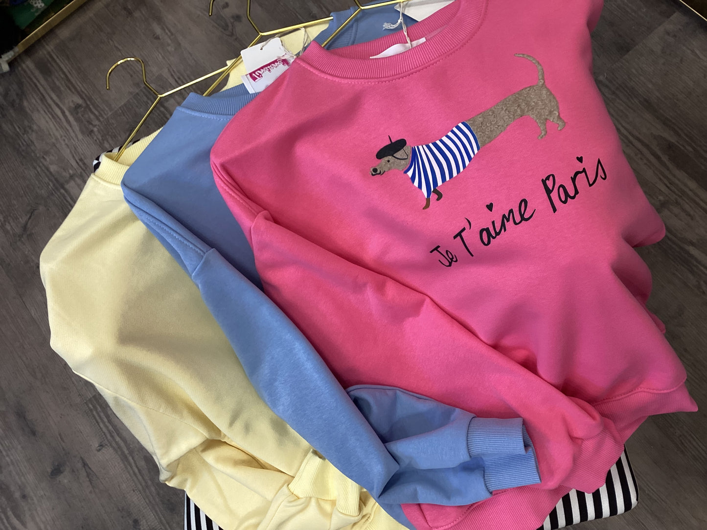 Damen Sweatshirt  Hot-Dog 🐾🦴🐶 One Size 🌷🍋🩵