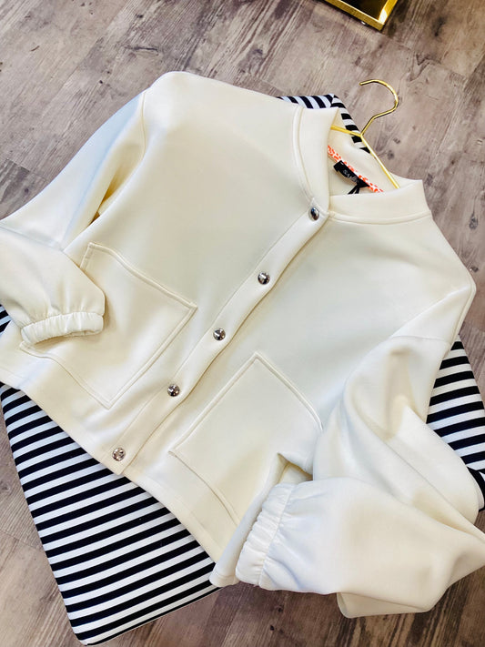 Damen Jacke 🌷One Size vintage rose 🫧 ecru