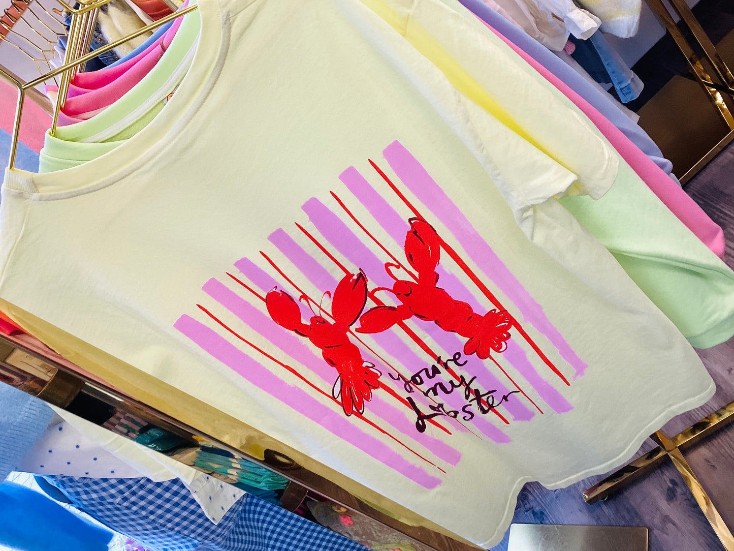 Lobster 🦀 Krebs in Love Damen T-Shirt One Size