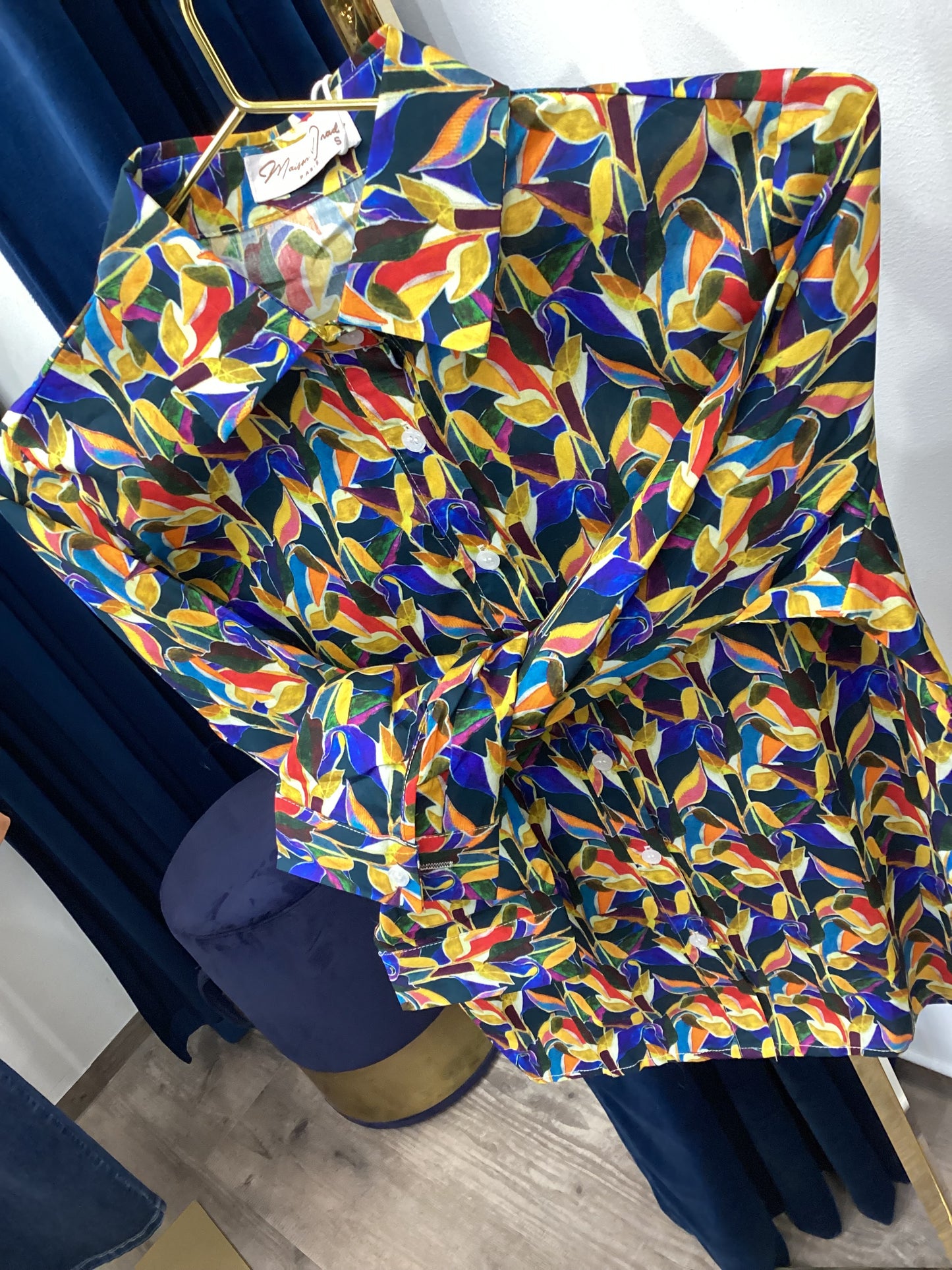 Bluse 💙❤️🧡 Hemd Damen farbenfroh einzigartig