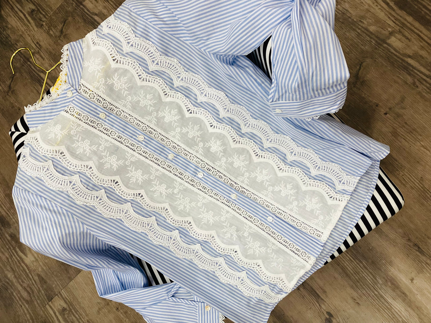 Bluse 🩵☁️ Romantisch Boho Sky Blue