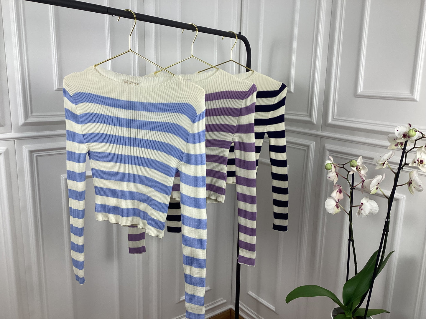 Pullover gestreift lila Sky Navy OneSize