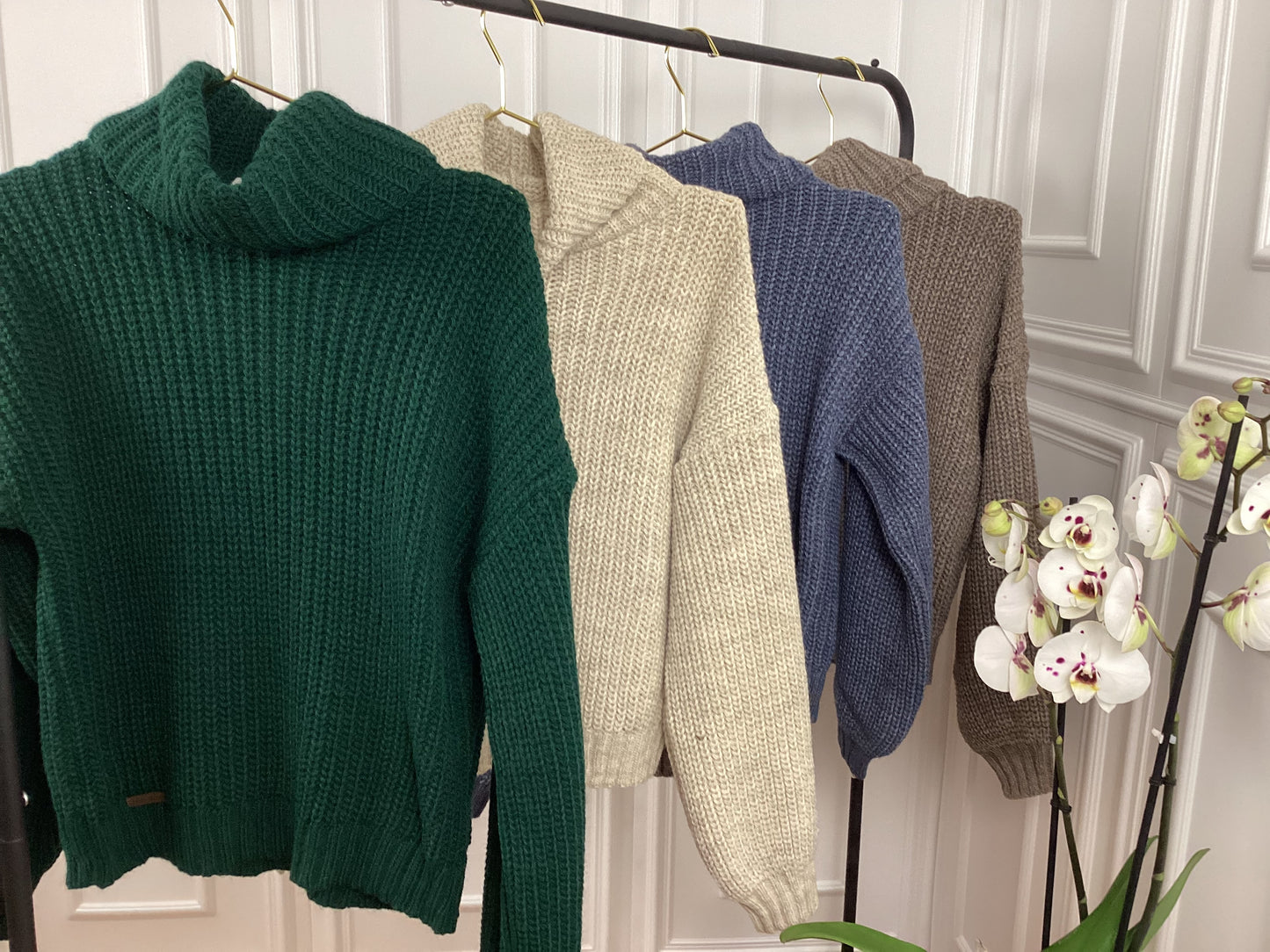 Damen Rollkragen Top warm toll gestrickt super warm