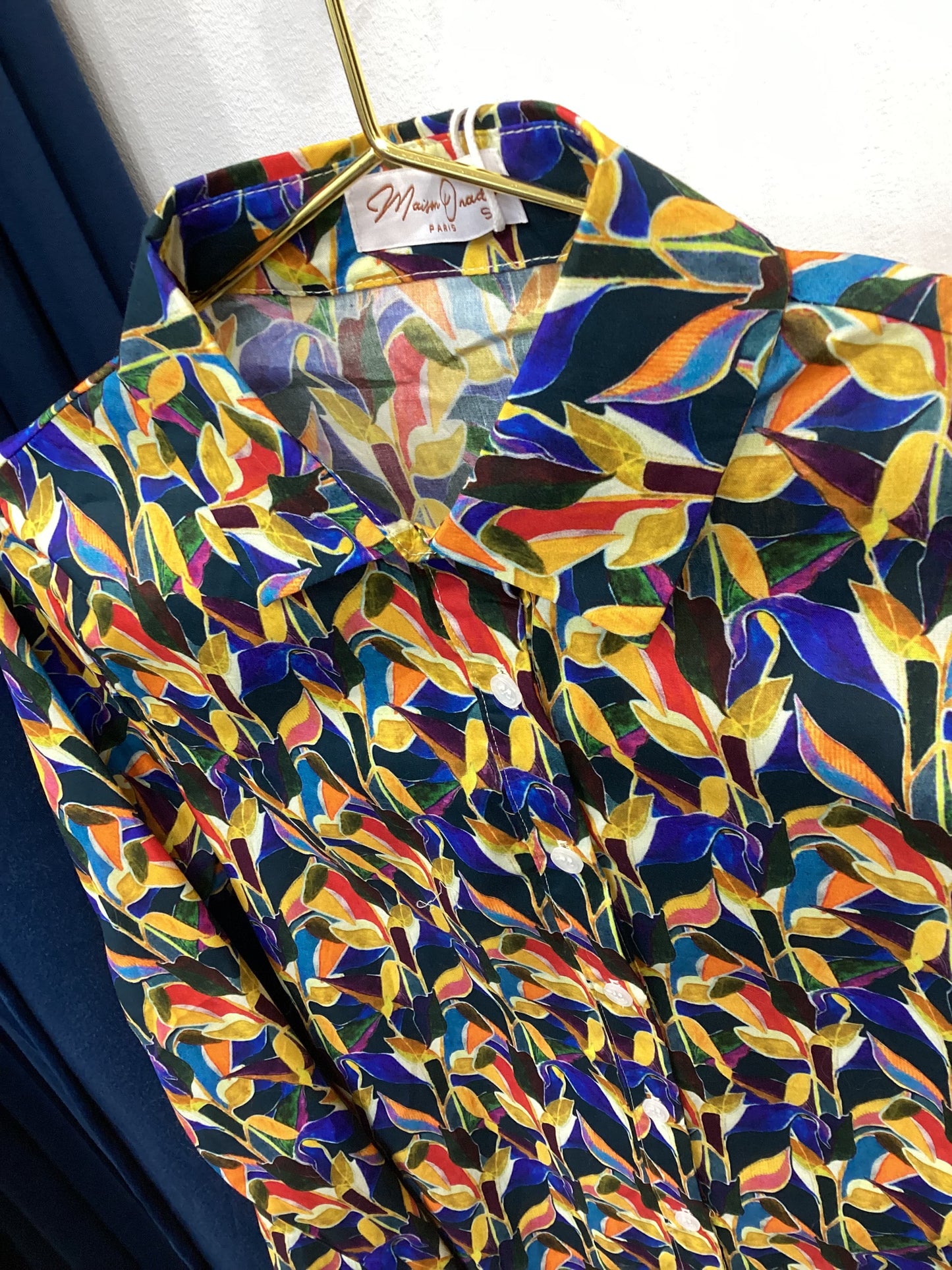 Bluse 💙❤️🧡 Hemd Damen farbenfroh einzigartig