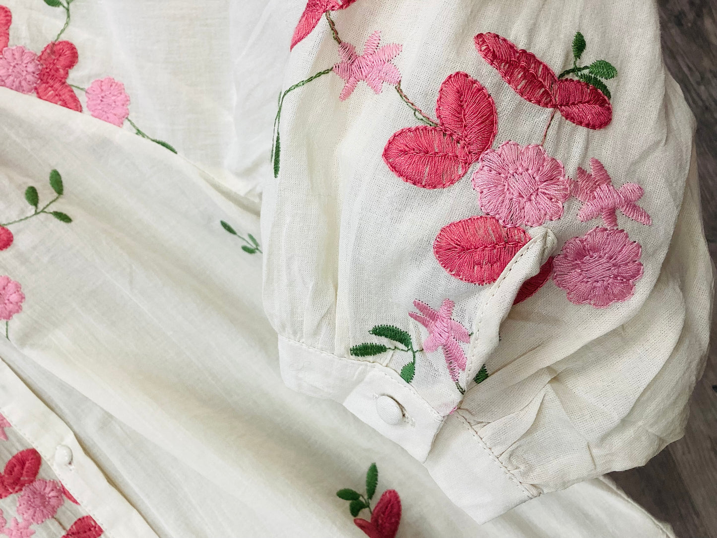 Damen Bluse Flowers with Vanille 🌸🌷 Baumwolle