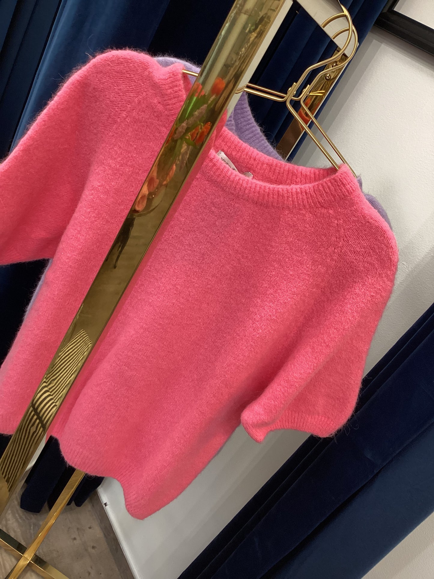 Damen Pullover 🎀💜 Kurzarm One Size