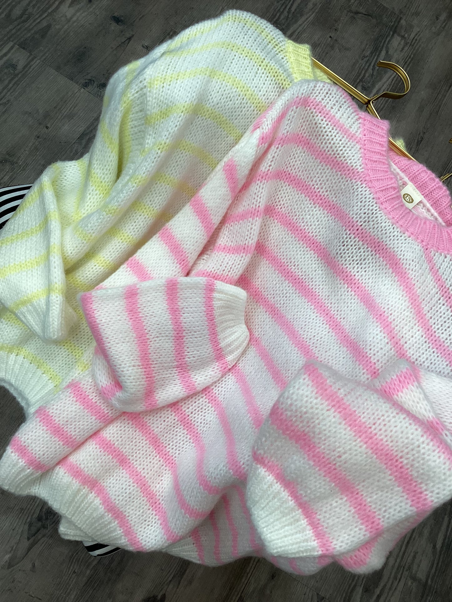 Damen Pullover 🎀🍋 gestreift One Size