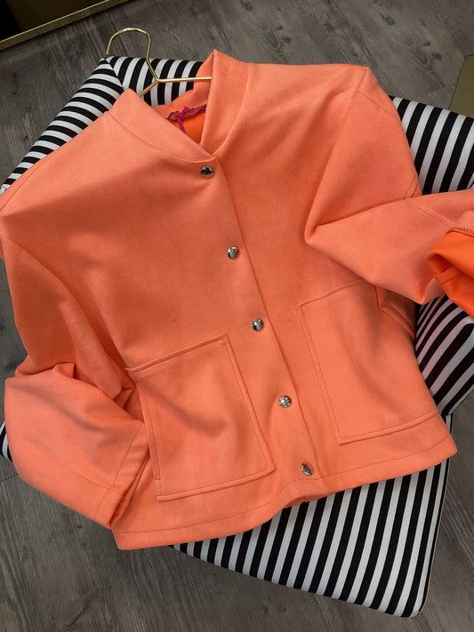 Jacke 🍑🍊Damen One Size Velour Look