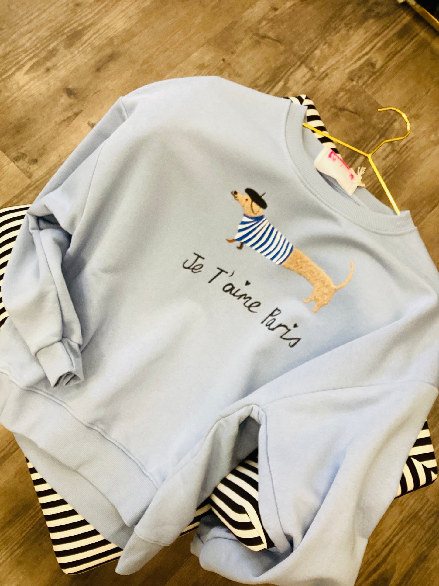 Damen Sweatshirt  Hot-Dog 🐾🦴🐶 One Size 🌷🍋🩵