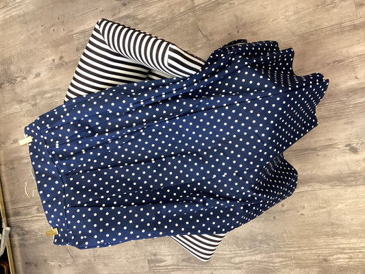 Wunderschöne gepunktete MIDI Maxi Rock ⚪️🔵mit Taschen