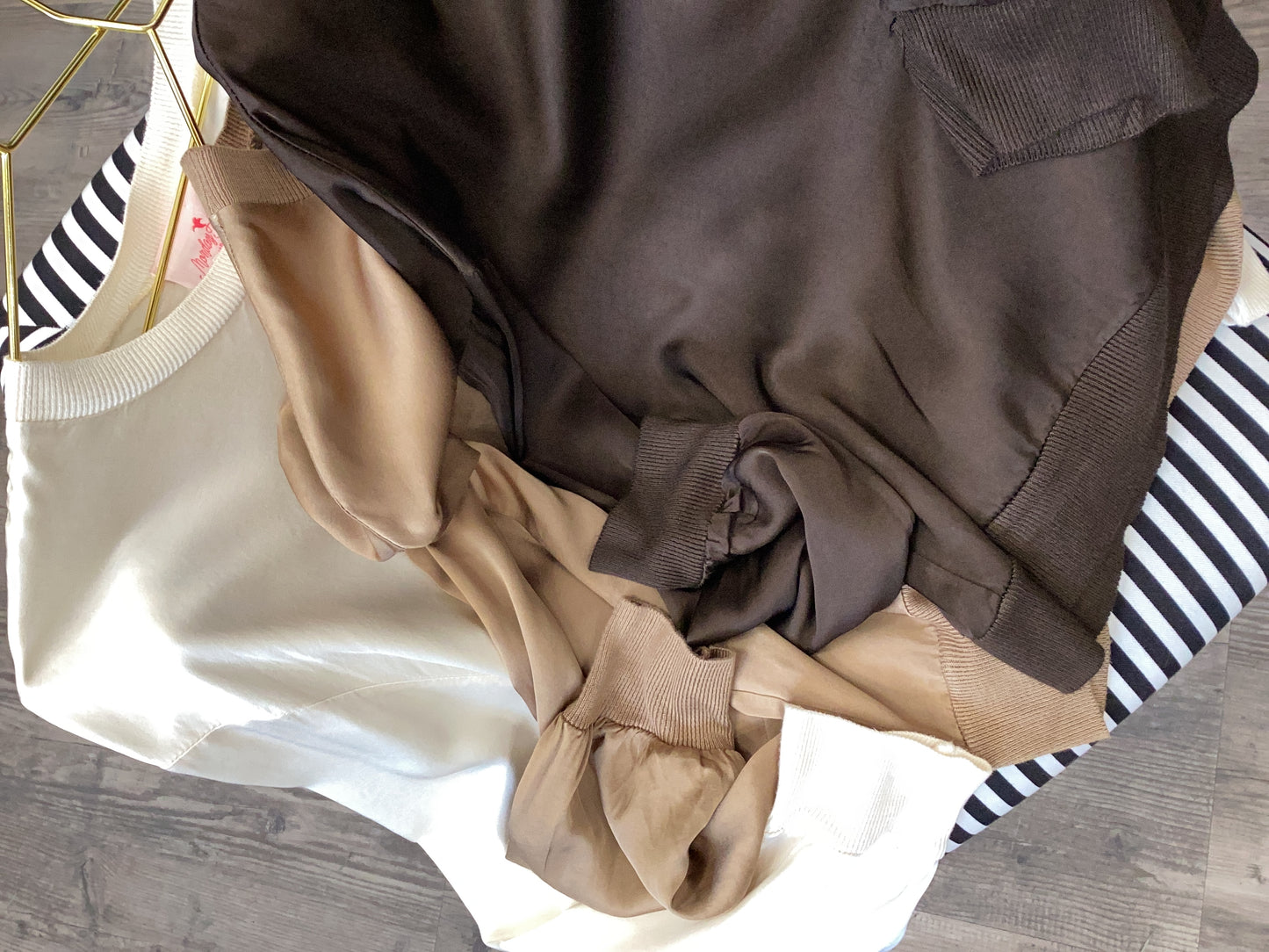 Kaffee ☕️Cappuccino 🍫 Vanille 🍦 Bluse mit Seide