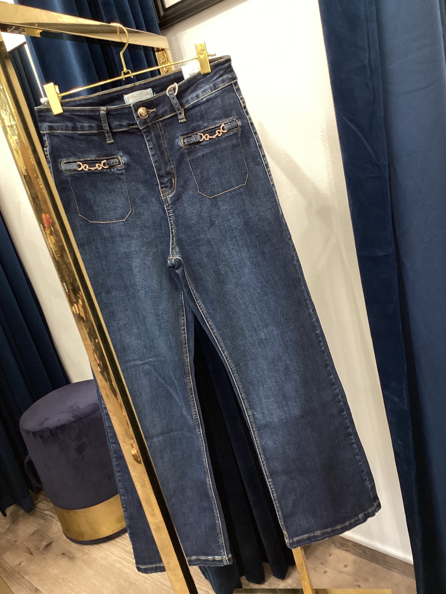 Damen Jeans 👖 Modern elastisch blau