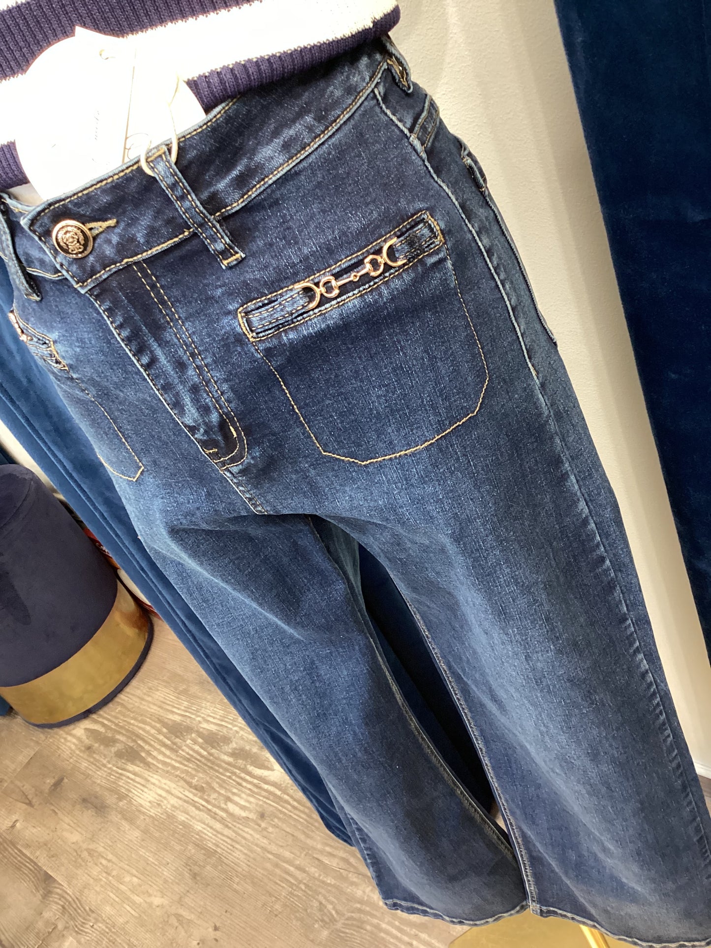 Damen Jeans 👖 Modern elastisch blau