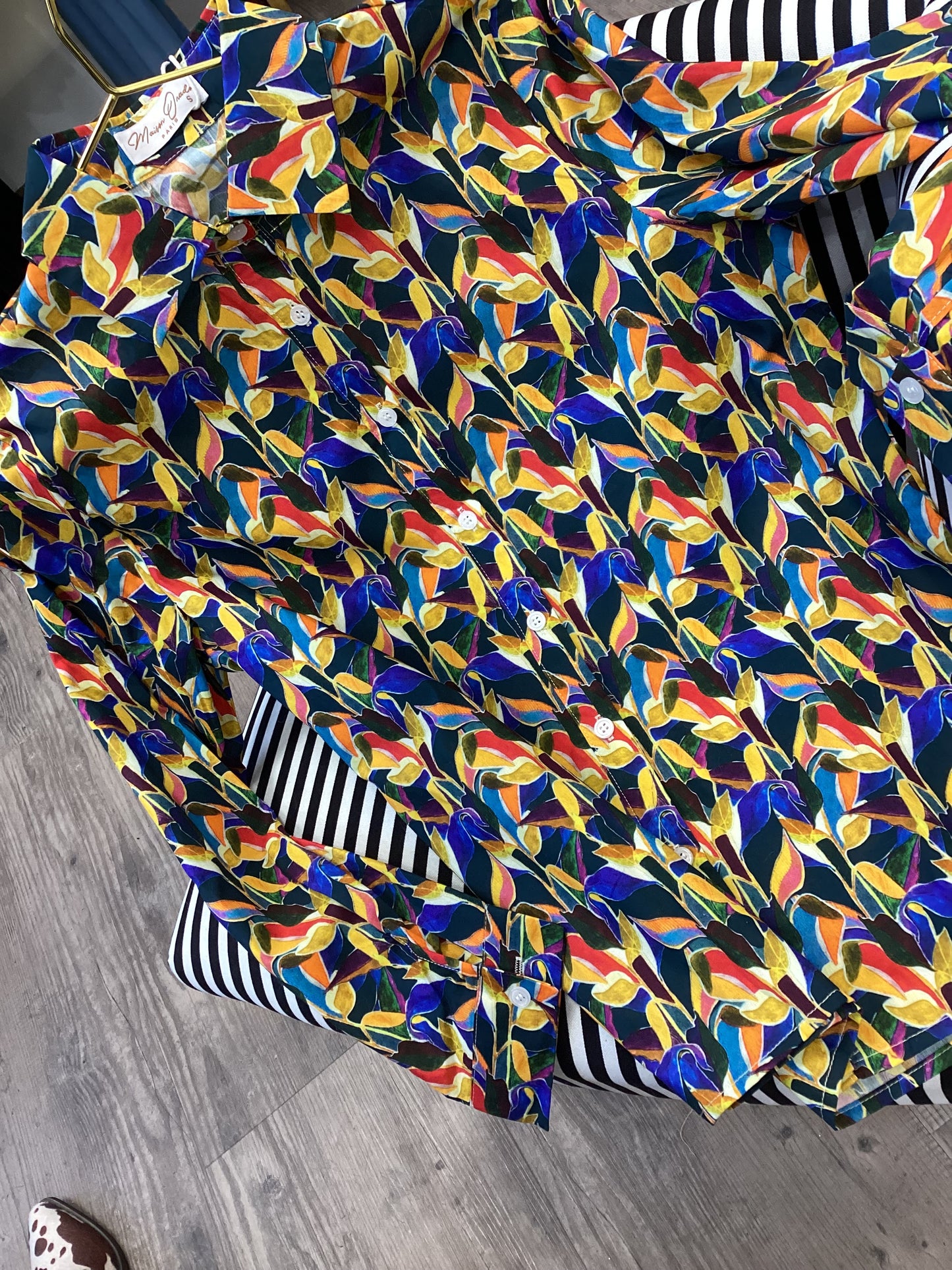 Bluse 💙❤️🧡 Hemd Damen farbenfroh einzigartig