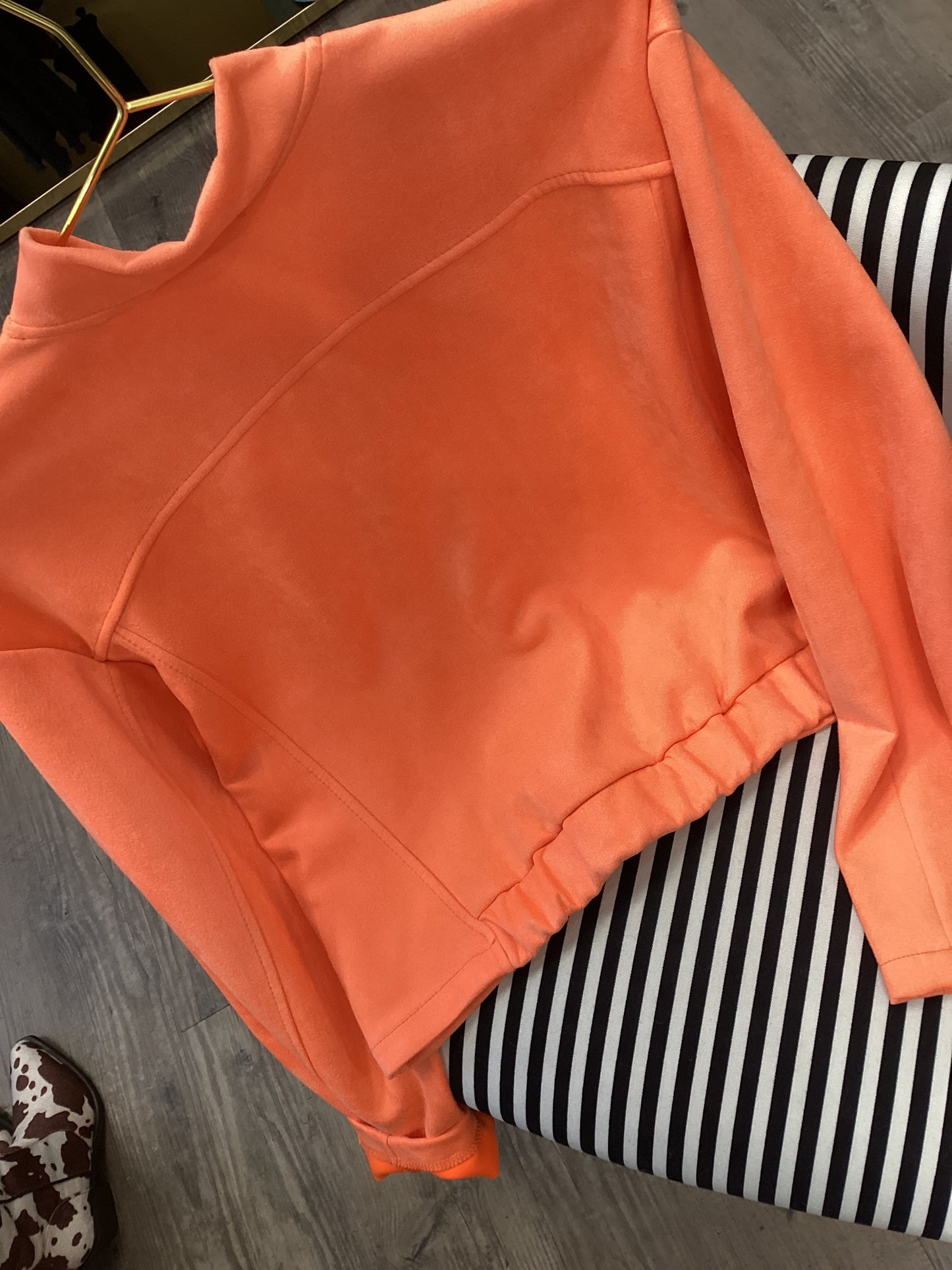 Jacke 🍑🍊Damen One Size Velour Look
