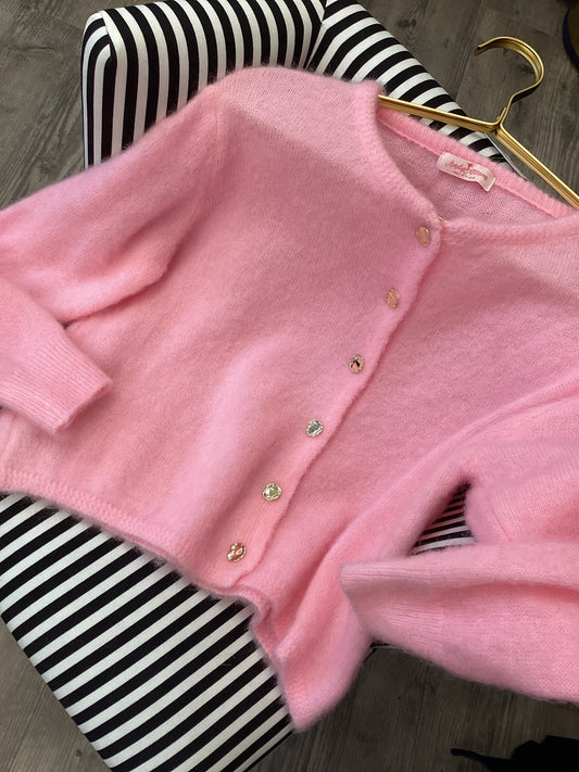 Damen Strickjacke 🌸 Rose kid mohair One Size